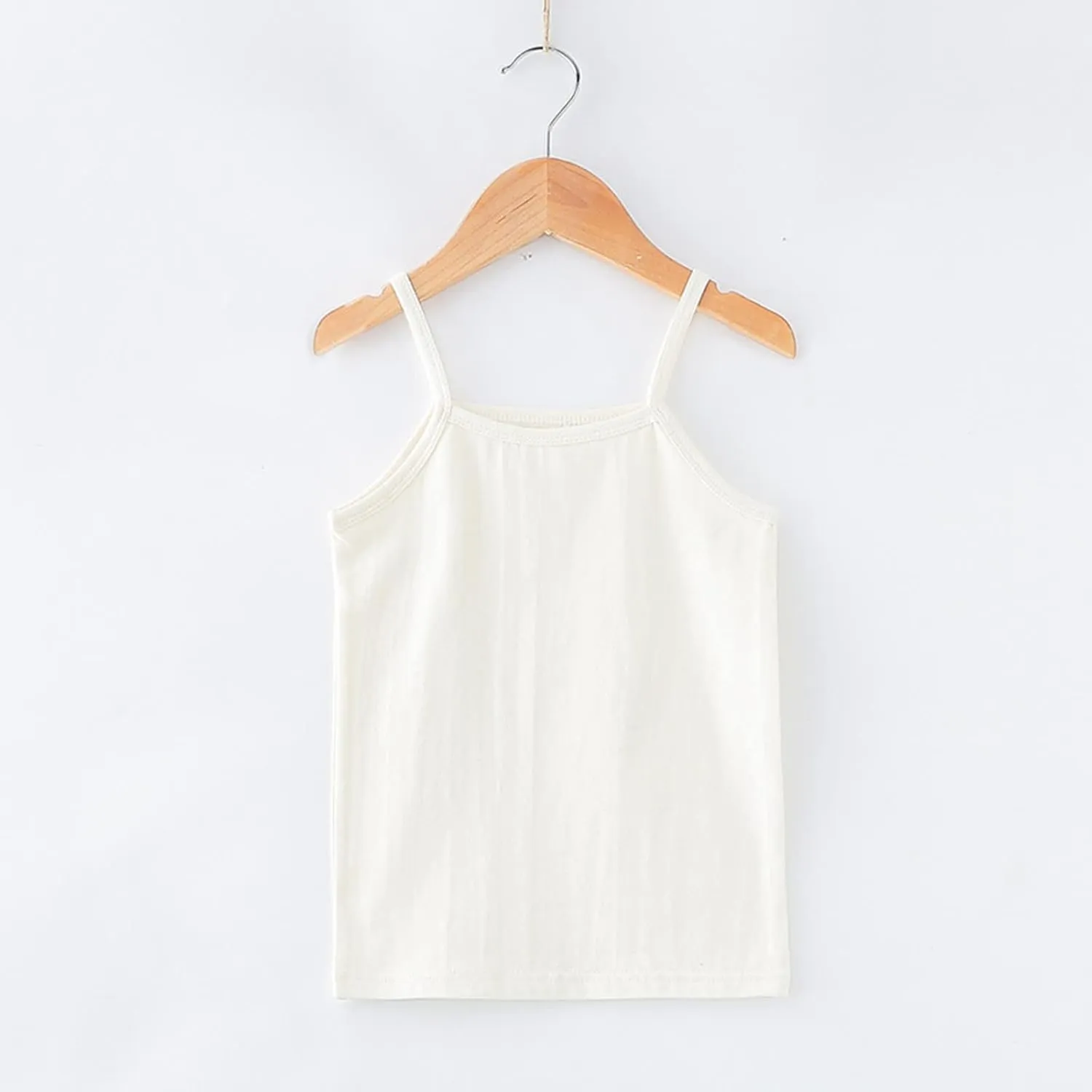 Toddler Girls Tank Tops Casual Solid Color Spaghetti Strap Sleeveless Camisoles Kids Summer Undershirt Vest Clothes