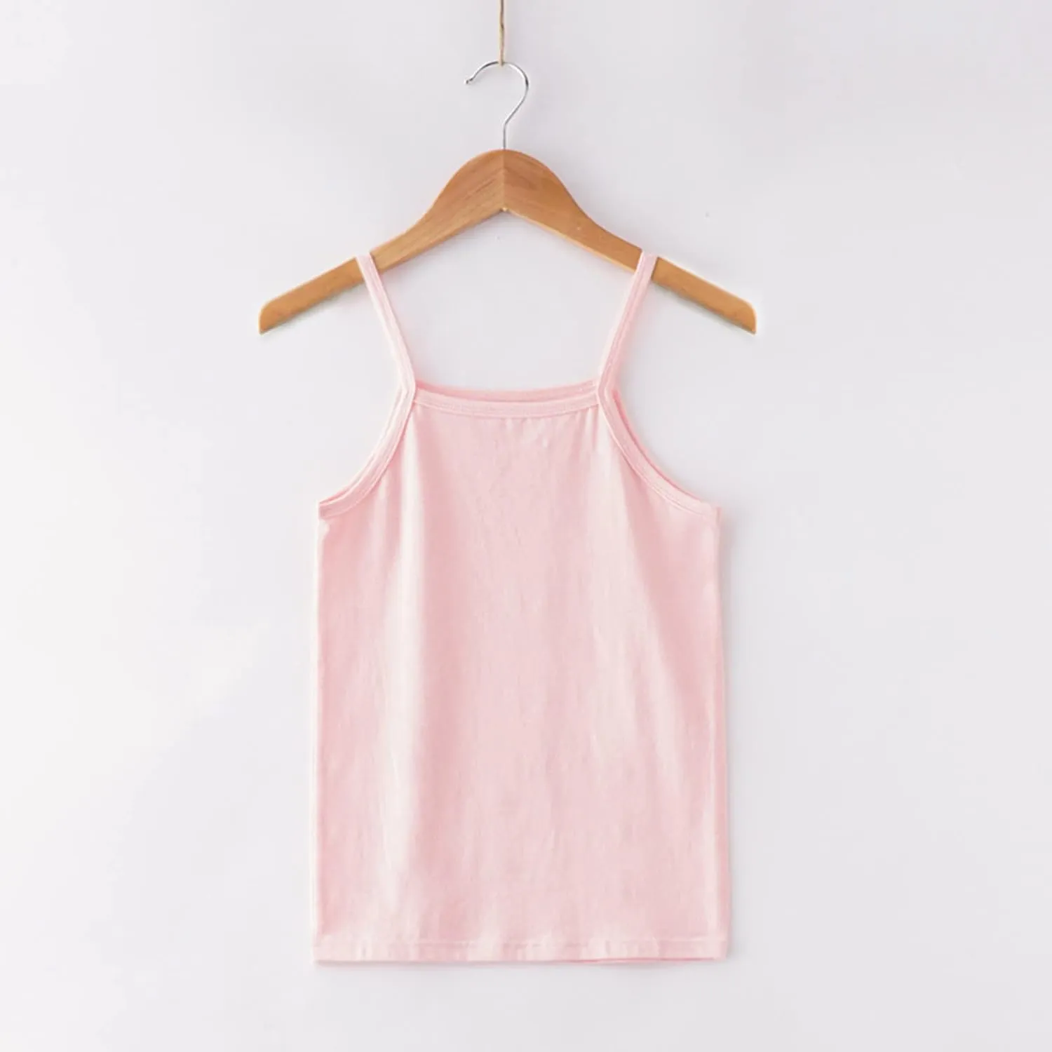 Toddler Girls Tank Tops Casual Solid Color Spaghetti Strap Sleeveless Camisoles Kids Summer Undershirt Vest Clothes