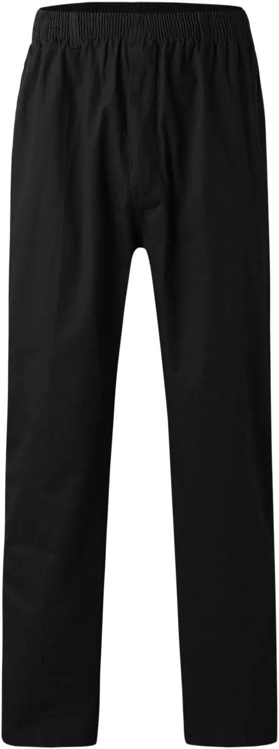 Trendy Solid Color Strech Chino Pants for Men Cotton Soft Lightweight Slim Fit Open Bottom High Waist Cargo Trousers