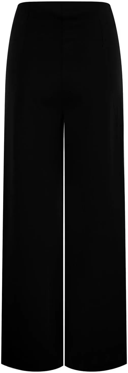 Women Linen Blend Summer Solid Pants Elastic Waist Baggy Stretchy Loose Fit Pant Trousers Business Work