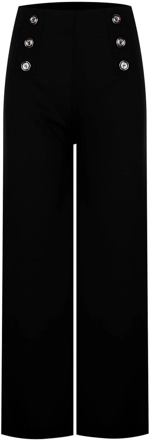 Women Linen Blend Summer Solid Pants Elastic Waist Baggy Stretchy Loose Fit Pant Trousers Business Work