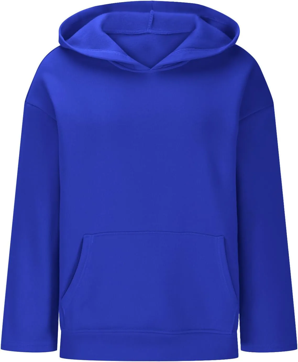 Women Solid Oversized Sweatshirts Hoodies 2024 Fall Comfy Loose Long Sleeve Pullover Sweatshirts with Big Pockets