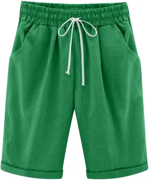 Women Wide Leg Linen Pants Summer Dressy High Waist Palazzo Pant Soft Pleated Front Trousers with Pocket