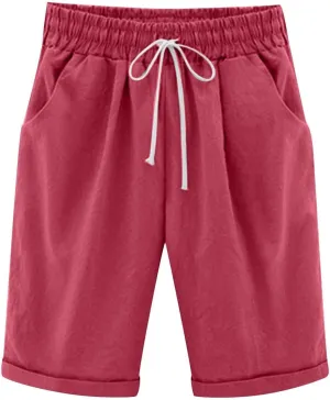 Women Wide Leg Linen Pants Summer Dressy High Waist Palazzo Pant Soft Pleated Front Trousers with Pocket