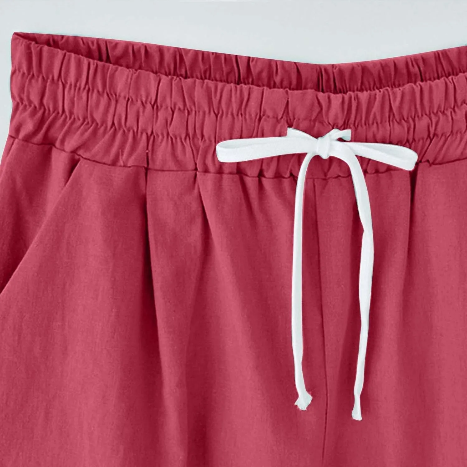 Women Wide Leg Linen Pants Summer Dressy High Waist Palazzo Pant Soft Pleated Front Trousers with Pocket