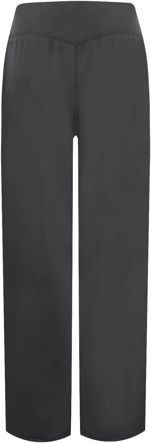 Women Wide Leg Yoga Pants with Pockets Tummy Control Flare Leggings Straight Leg Sweatpants Stretch Lounge Pants
