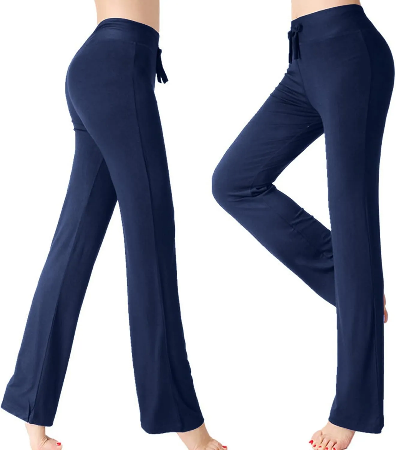 Women's Baggy Flared Pants Loose High Waist Wide Leg Pants Workout Out Leggings Casual Trousers Yoga Gym Pants