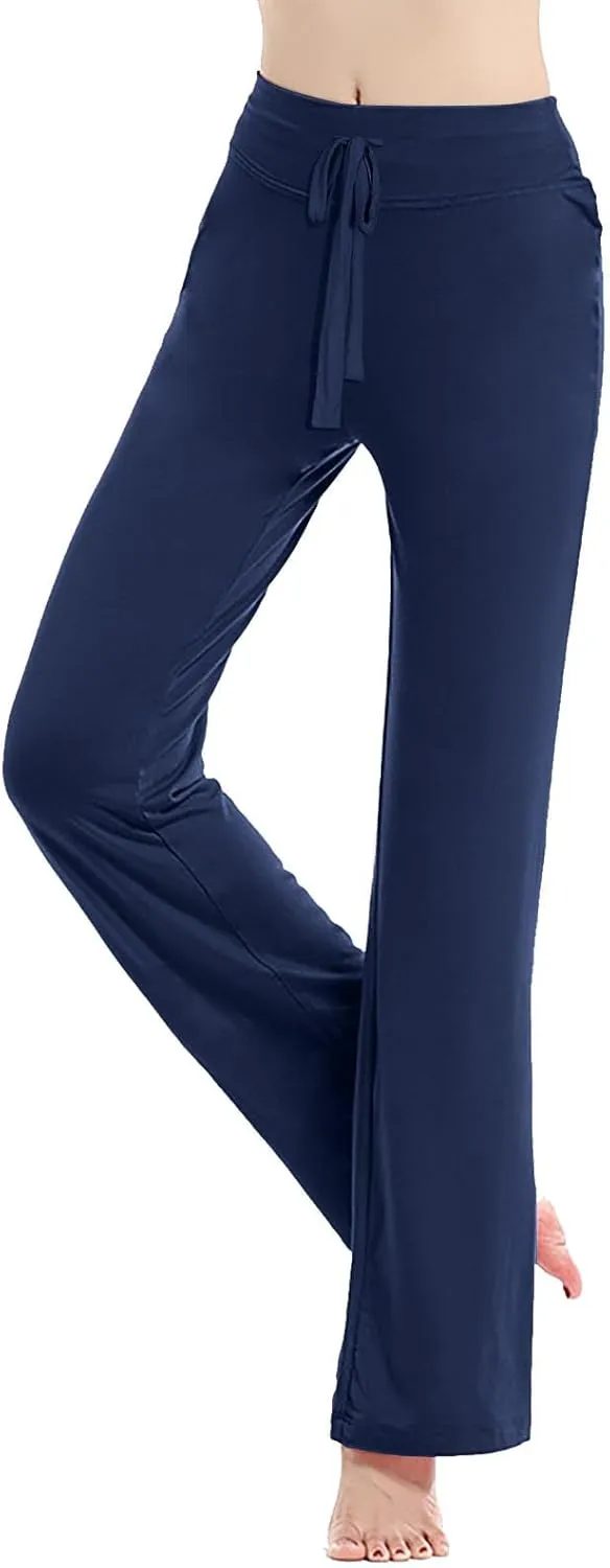 Women's Baggy Flared Pants Loose High Waist Wide Leg Pants Workout Out Leggings Casual Trousers Yoga Gym Pants