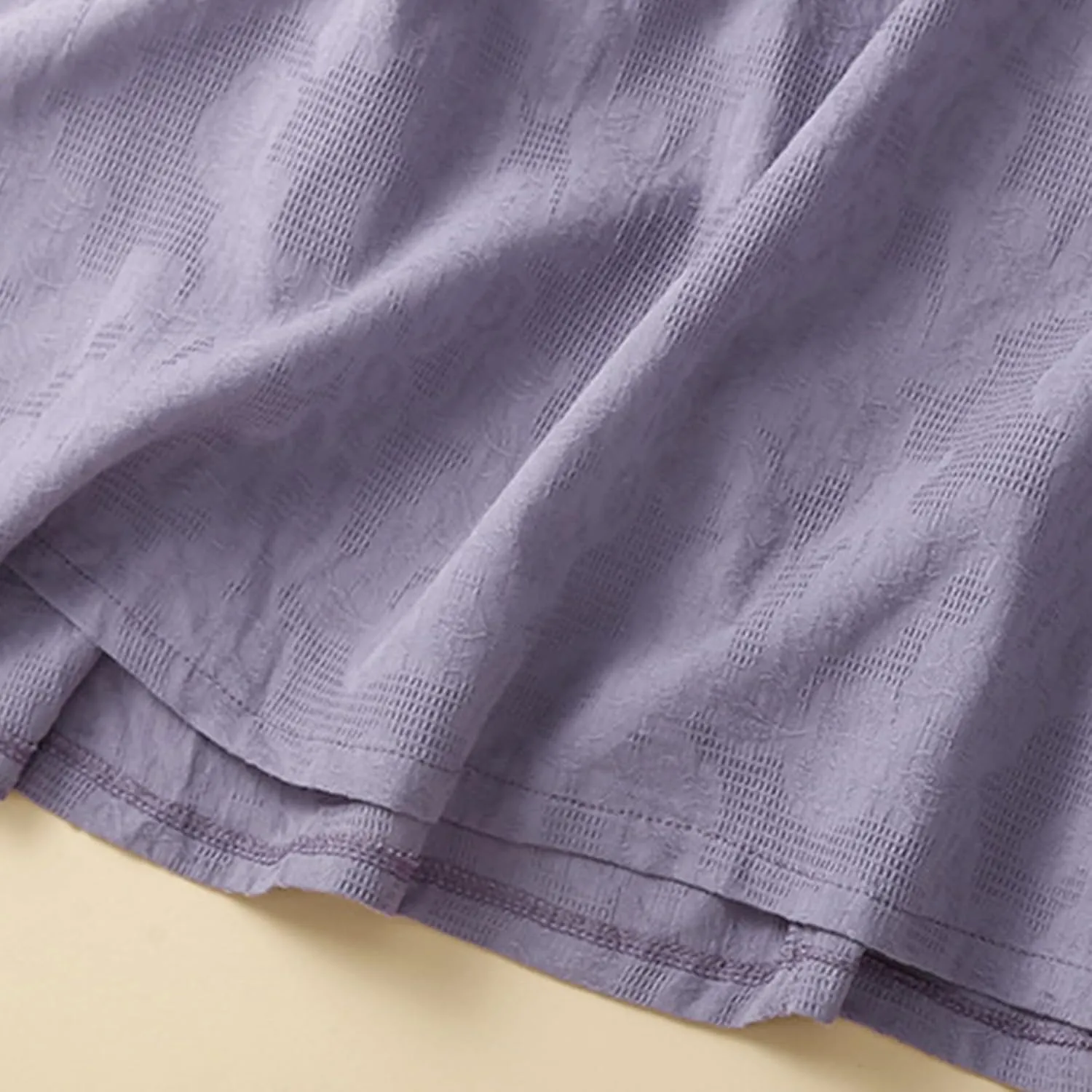 Women's Cotton Linen Dresses Summer Embroidered Sleeve A Line Comfy Cotton Maxi Dress Trendy Summer Vacation Clothes