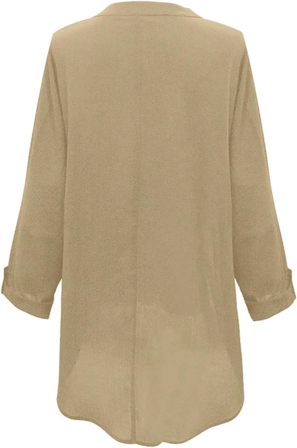 Womens Cotton Linen Shirt Dressy Casual Oversized V Neck Long Sleeve Gauze Shirts Loose Fit Boho Beach Tops