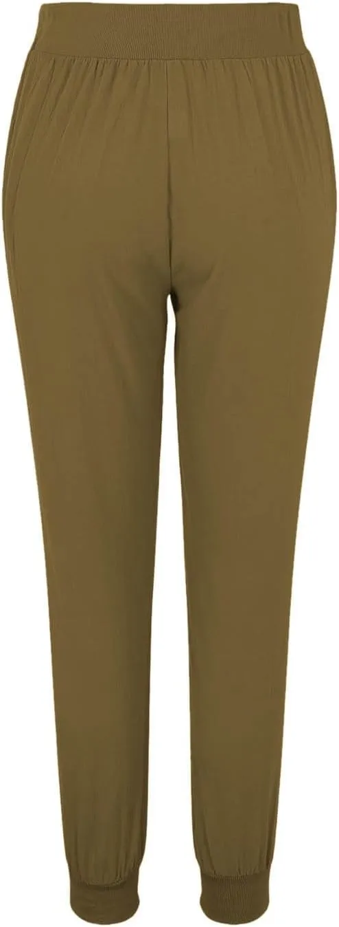 Women's Cotton Linen Summer Boho Palazzo Lounge Pants Elastic Waist Baggy Stretchy Slim Fit Trouser Vacation