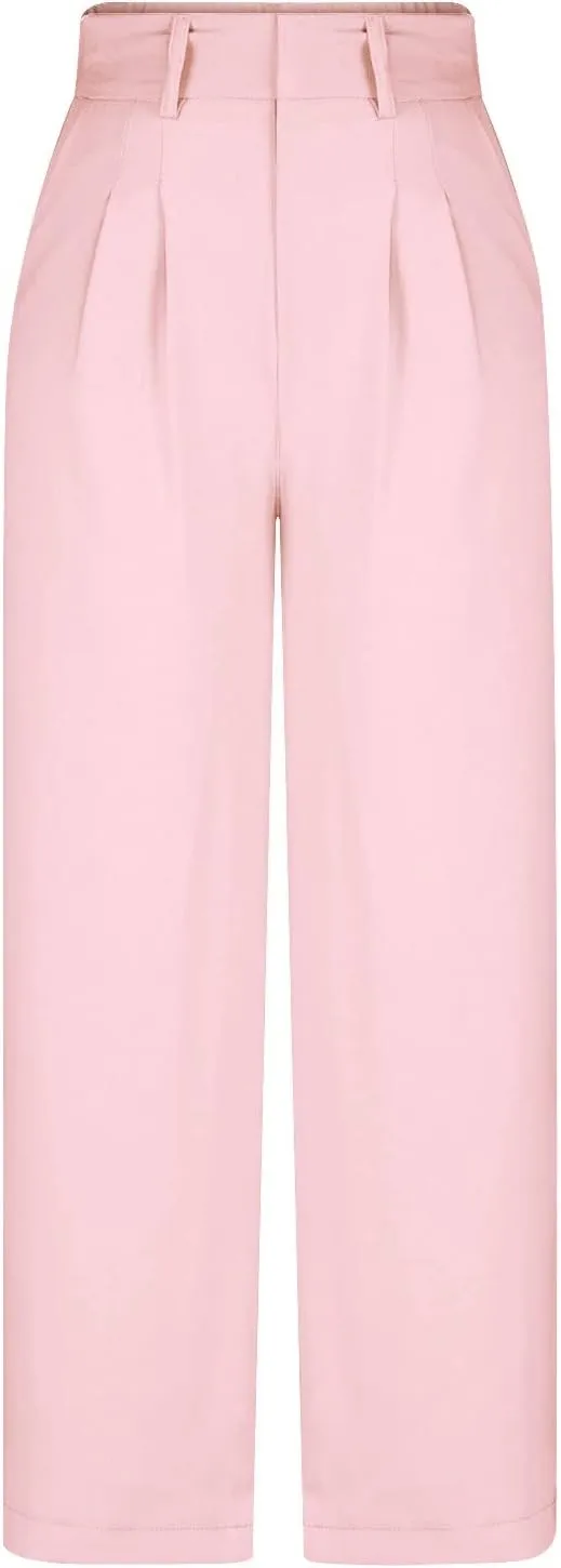 Women's Fall Fashion 2024 Wide Leg Pants Work Business Casual Trousers High Waisted Palazzo Trousers Office Flowy Dress Pants