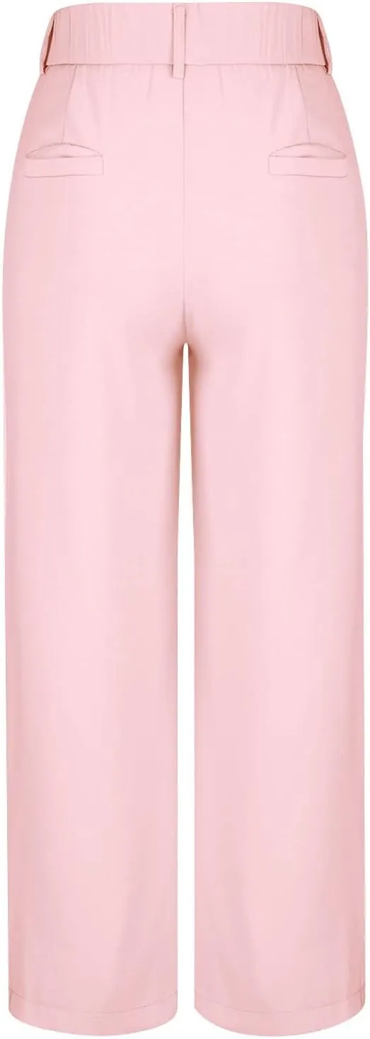 Women's Fall Fashion 2024 Wide Leg Pants Work Business Casual Trousers High Waisted Palazzo Trousers Office Flowy Dress Pants