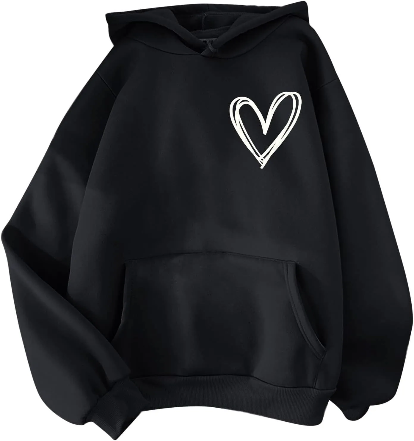 Womens Fashion Hoodies Sweatshirt Blouse Pullover Solid Color Hooded Long Sleeve Shirts Loose Fit Sweatshirt Tops