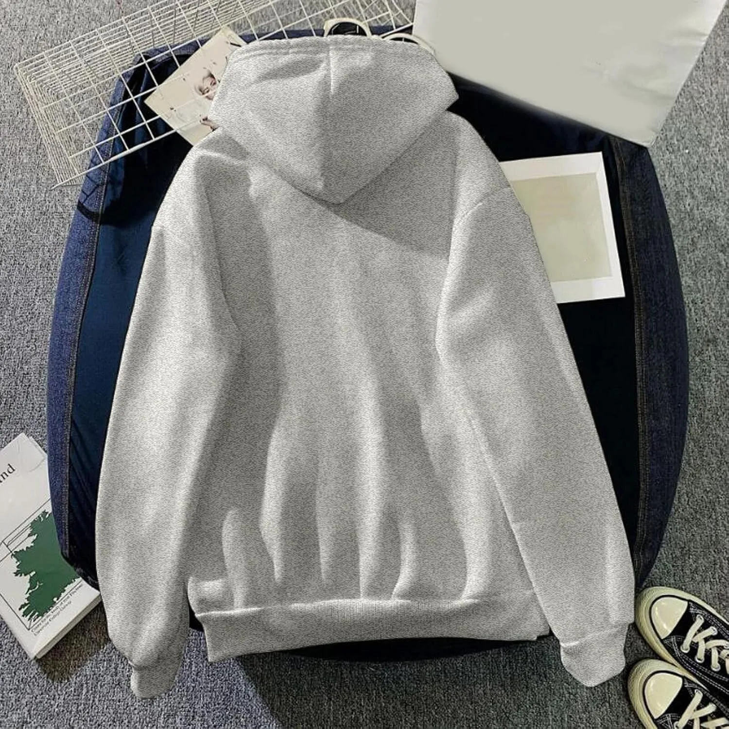 Womens Fashion Hoodies Sweatshirt Blouse Pullover Solid Color Hooded Long Sleeve Shirts Loose Fit Sweatshirt Tops
