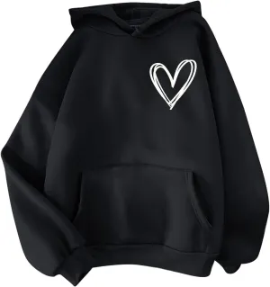 Womens Fashion Hoodies Sweatshirt Blouse Pullover Solid Color Hooded Long Sleeve Shirts Loose Fit Sweatshirt Tops