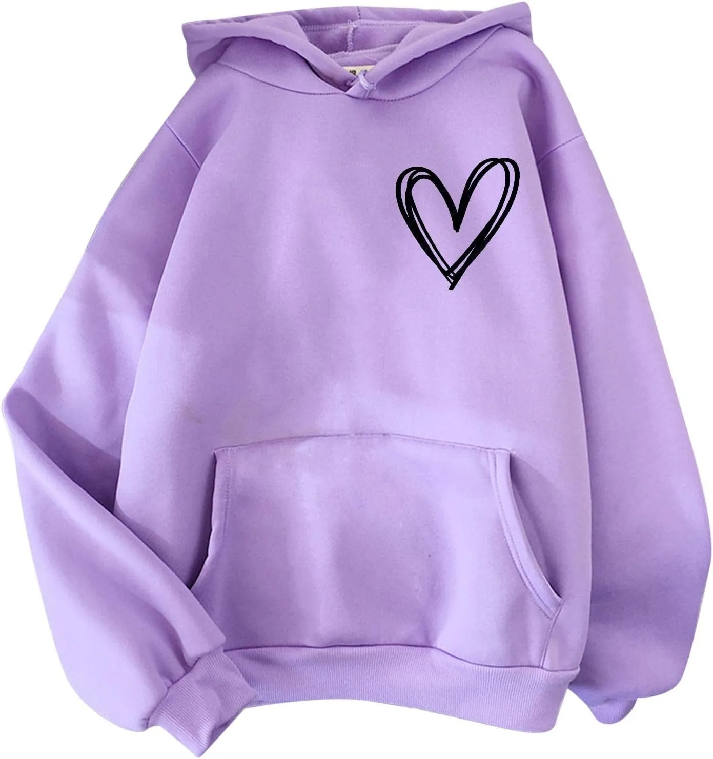 Womens Fashion Hoodies Sweatshirt Blouse Pullover Solid Color Hooded Long Sleeve Shirts Loose Fit Sweatshirt Tops