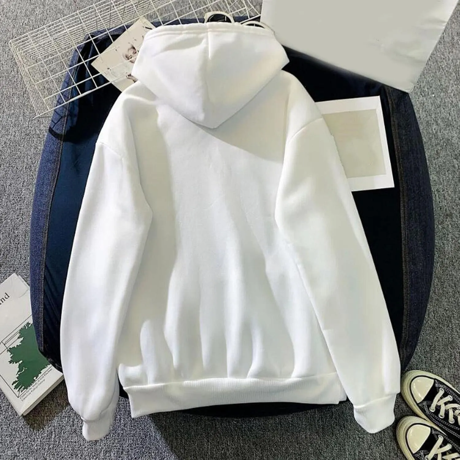 Womens Fashion Hoodies Sweatshirt Blouse Pullover Solid Color Hooded Long Sleeve Shirts Loose Fit Sweatshirt Tops