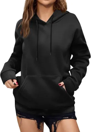 Womens Fashion Solid Color Long Sleeve Baggy Cute Oversized Hoodies 2024 Casual Y2K Pullover Sweatshirts Fall Oufits