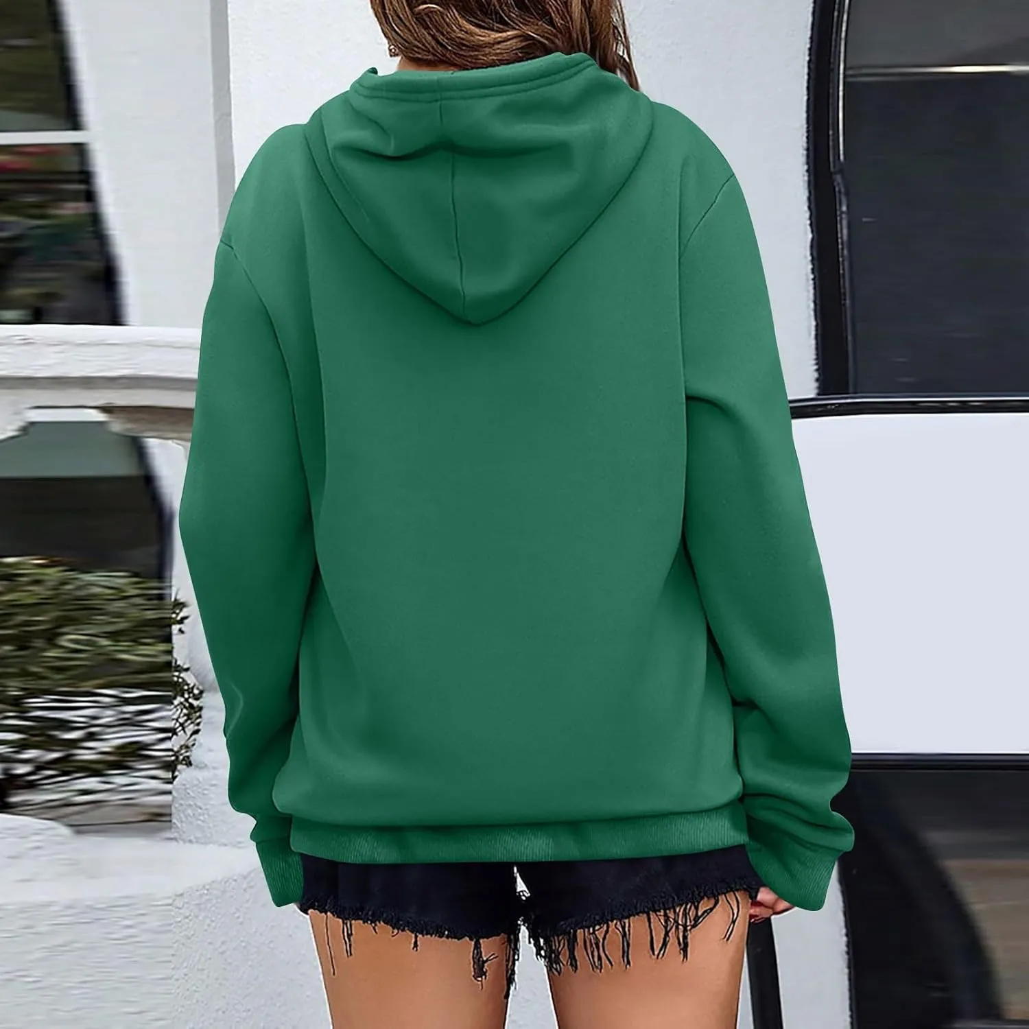 Womens Fashion Solid Color Long Sleeve Baggy Cute Oversized Hoodies 2024 Casual Y2K Pullover Sweatshirts Fall Oufits