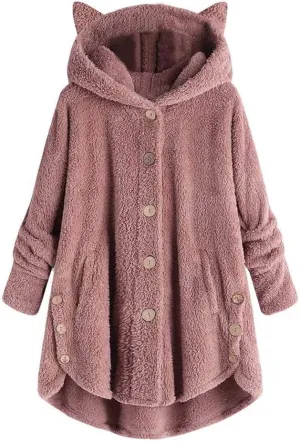 Womens Fleece Sherpa Hoodie Winter Warm Fuzzy Jacket Coats Outerwear with Pocket OverSize Pullover Hoodies Womens Fleece Sherpa Hoodie Winter Warm Fuzzy Jacket Coats Outerwear with Pocket OverSize Pullover Hoodies