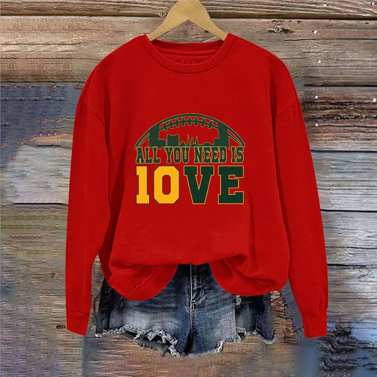 Womens Football Sweatshirt with Bows Game Day Sweatshirt Women Pullover Crewneck Football Season Long Sleeve Tops