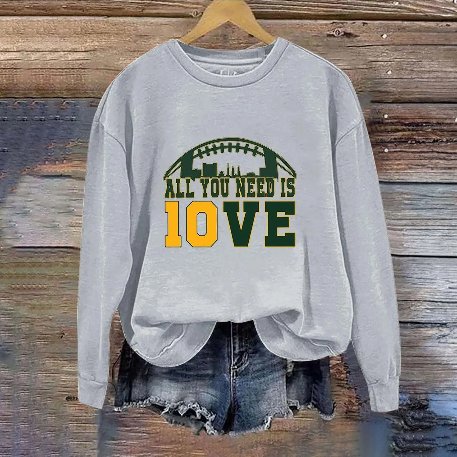 Womens Football Sweatshirt with Bows Game Day Sweatshirt Women Pullover Crewneck Football Season Long Sleeve Tops