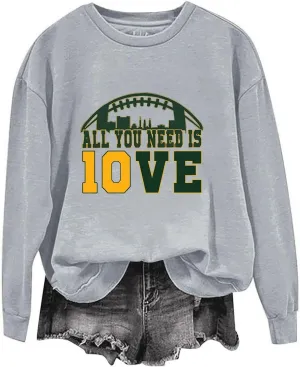 Womens Football Sweatshirt with Bows Game Day Sweatshirt Women Pullover Crewneck Football Season Long Sleeve Tops