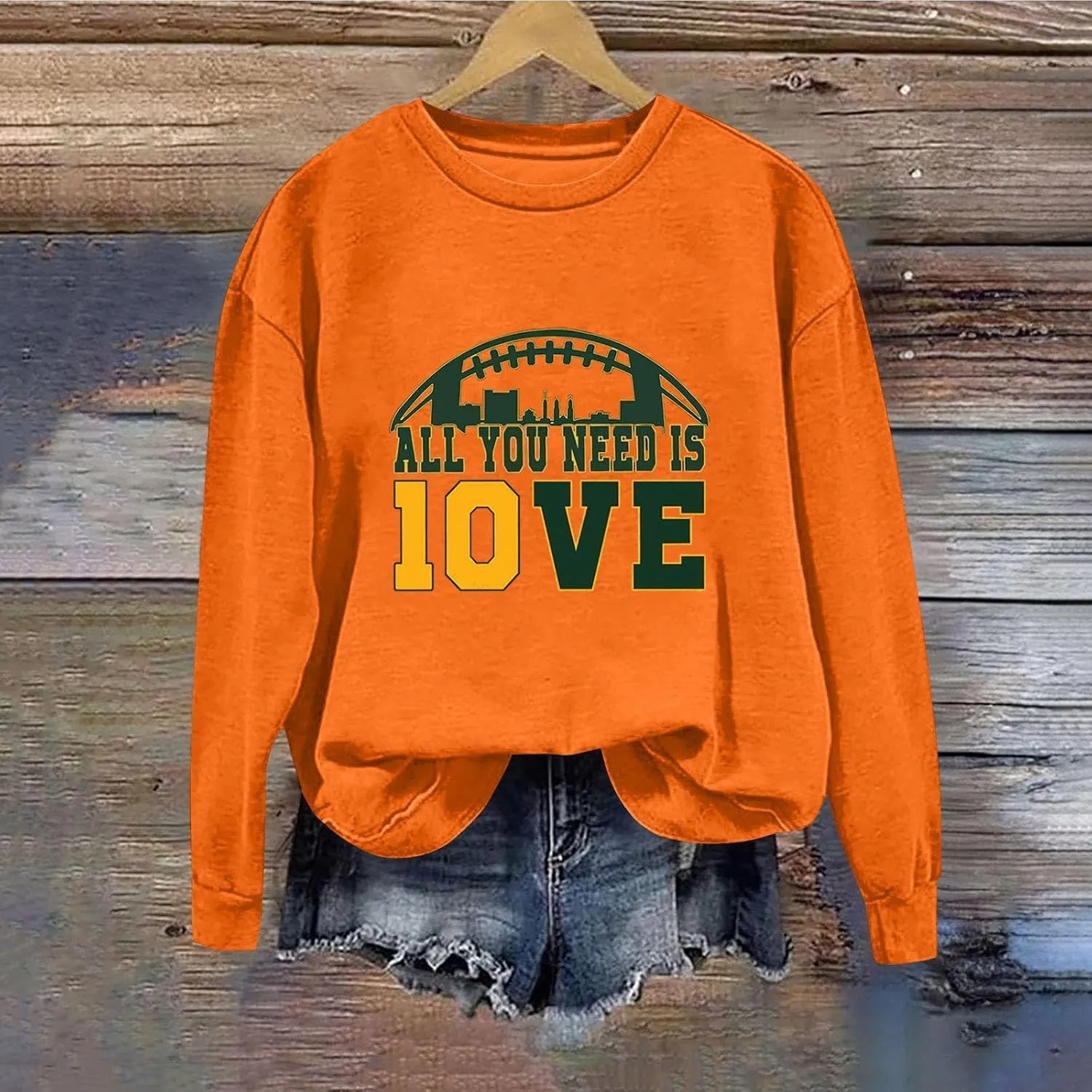 Womens Football Sweatshirt with Bows Game Day Sweatshirt Women Pullover Crewneck Football Season Long Sleeve Tops