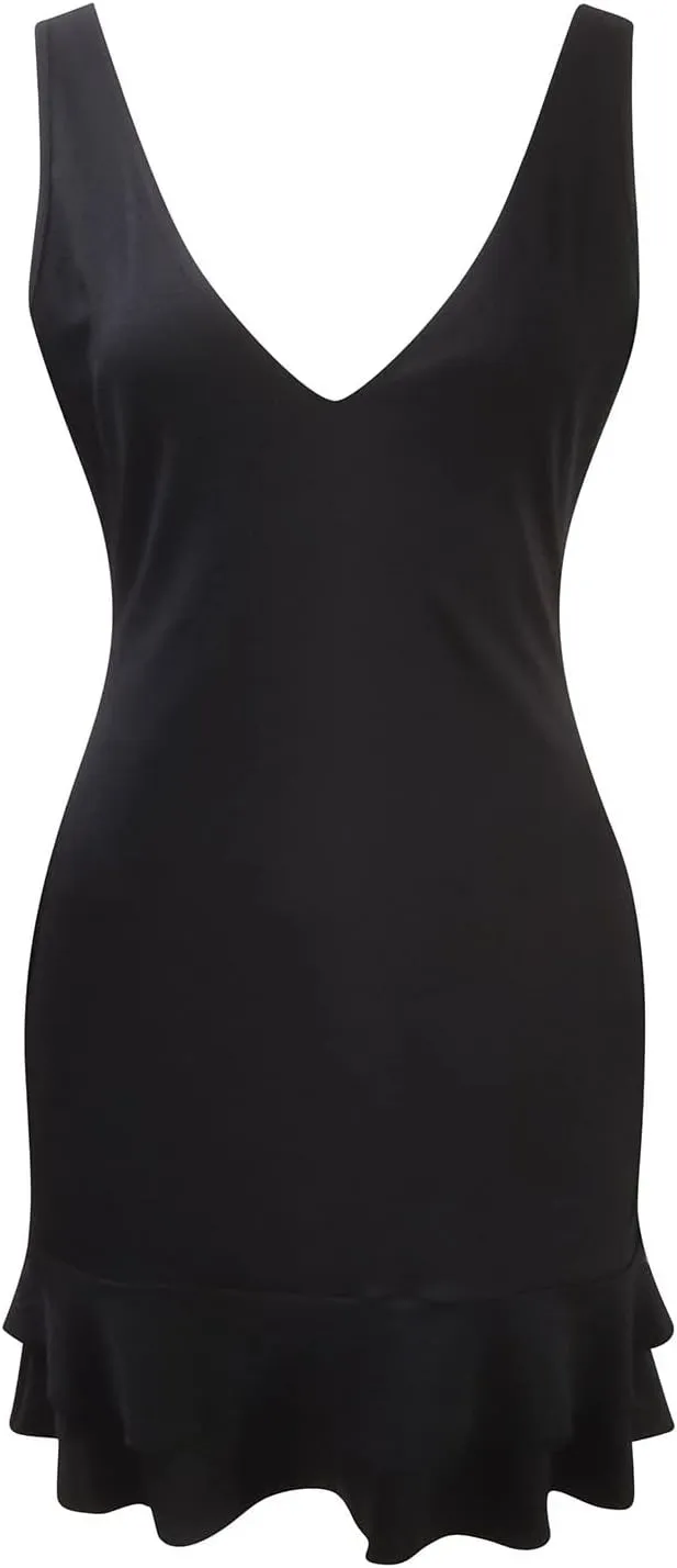 Women's Glitter Party Dresses Sexy V Neck Long Sleeve Faux Wrap Ruched Bodycon Sparkly Night Club Dress Satin Dresses
