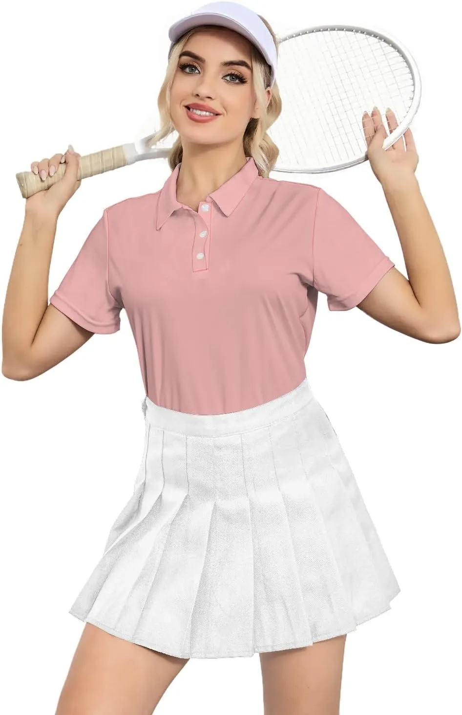 Women's Golf Shirt Moisture Wicking Golf Polo Shirts Short Sleeve Dry Fit Tennis Shirts