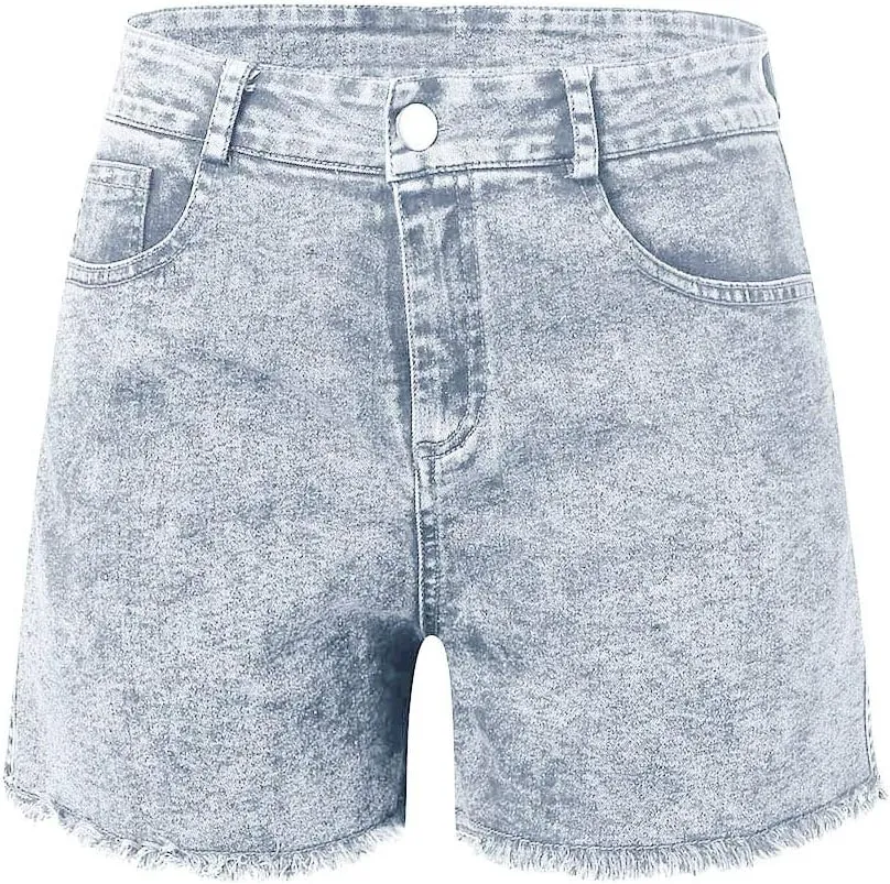 Womens Jeans Trendy 2024 Summer Wash Female Jeans Women Shorts Pockets Short Denim Denim Women's Size 20 Pants for