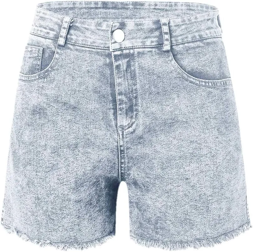 Womens Jeans Trendy 2024 Summer Wash Female Jeans Women Shorts Pockets Short Denim Denim Women's Size 20 Pants for