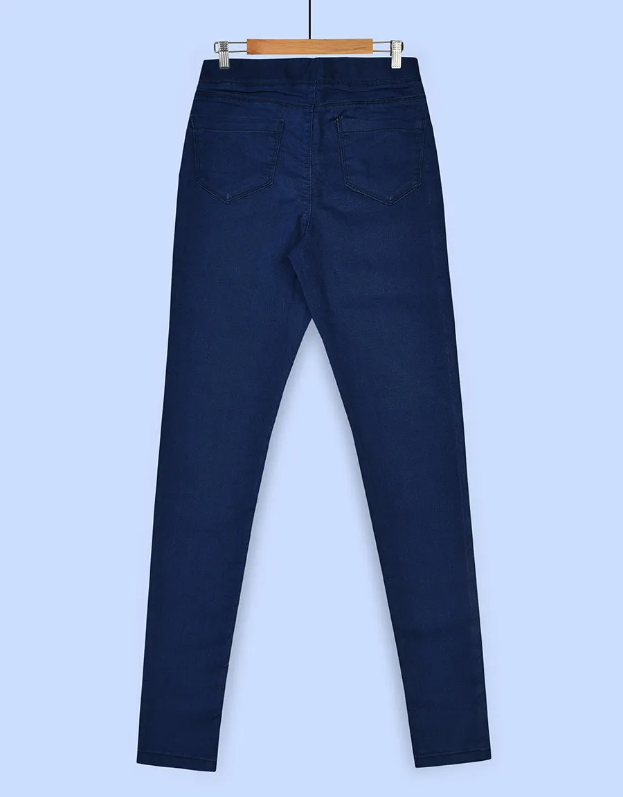 Women's Stretch Fit Ultra Soft Jeggings - Navy