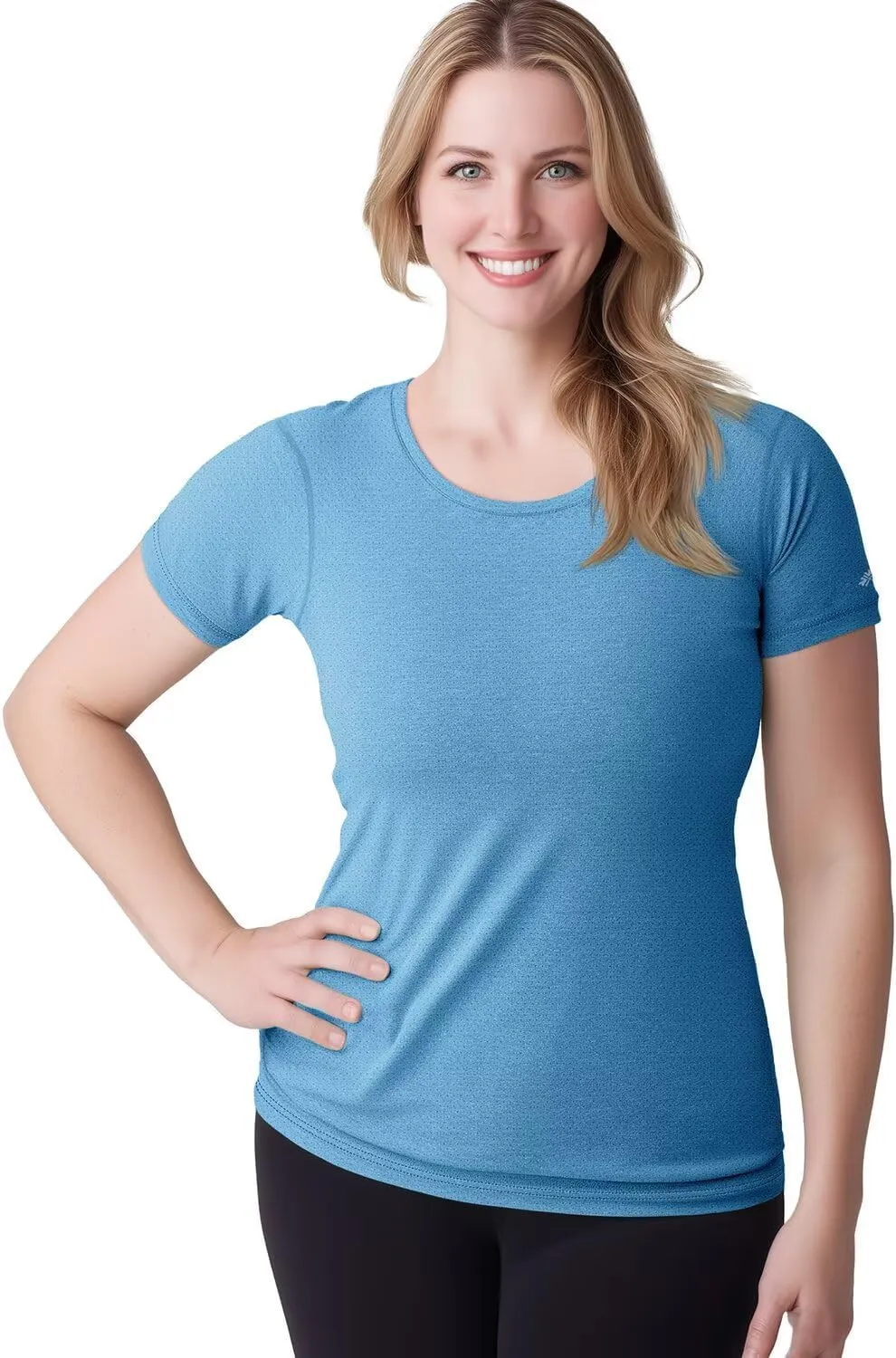 Zengjo Womens Athletic Tops Short Sleeve Slim Fitted Quick Dry Moisture Wicking Workout T-Shirt for Gym Running Yoga