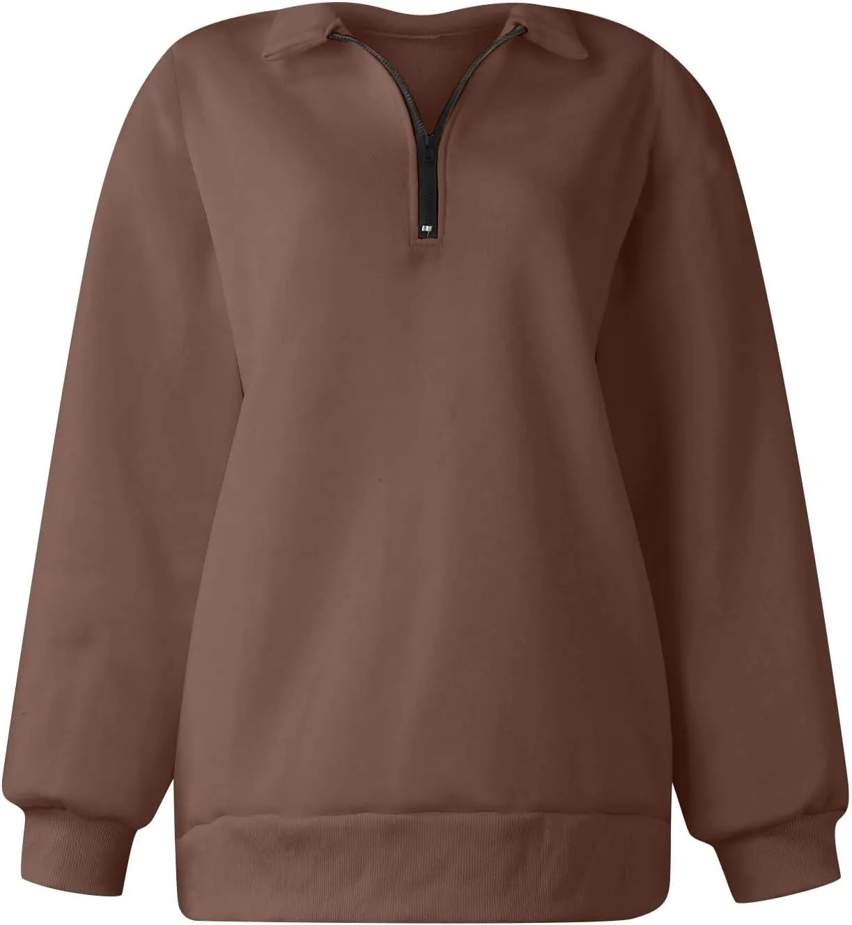 Zip Up Hoodies For Women Oversized Long Sleeve Crop Sweatshirt Quarter Zip Pullover Tops Fall Fashion Clothes 2023