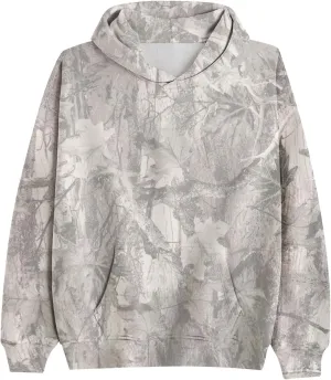 ZWRXW Womens Maple Leaf Print Camo Hoodies Oversized Long Sleeve Hooded Sweatshirt Fall Fashion Pullover Tops with Pocket